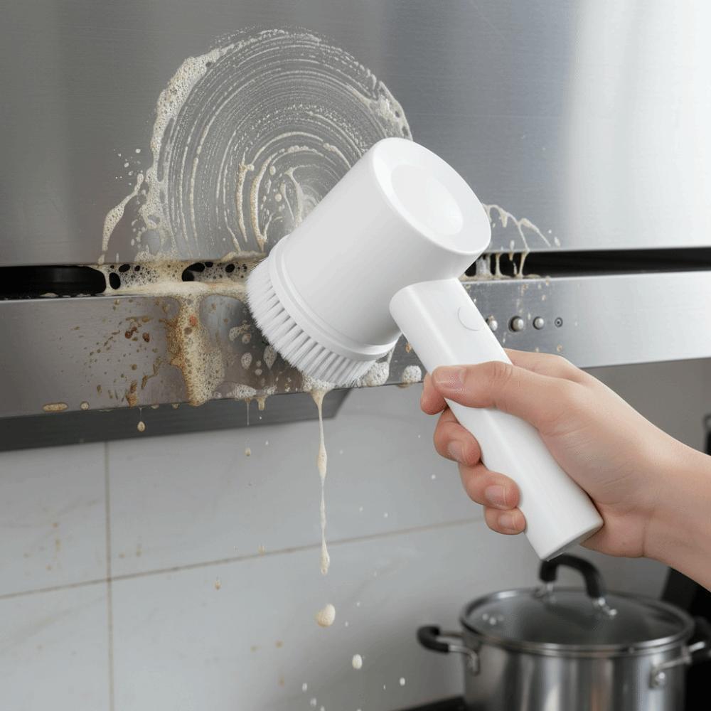 Multifunctional Electric Cleaning Brush Waterproof Rotating Handheld Cleaning Brush Fast Charging Convenient Dishwashing Brush