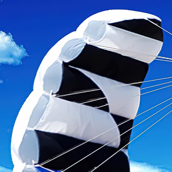 Flying Kite Beautiful Tear-resistant 1.4M Rainbow Dual Line Rainbow Power Kites for Entertainment