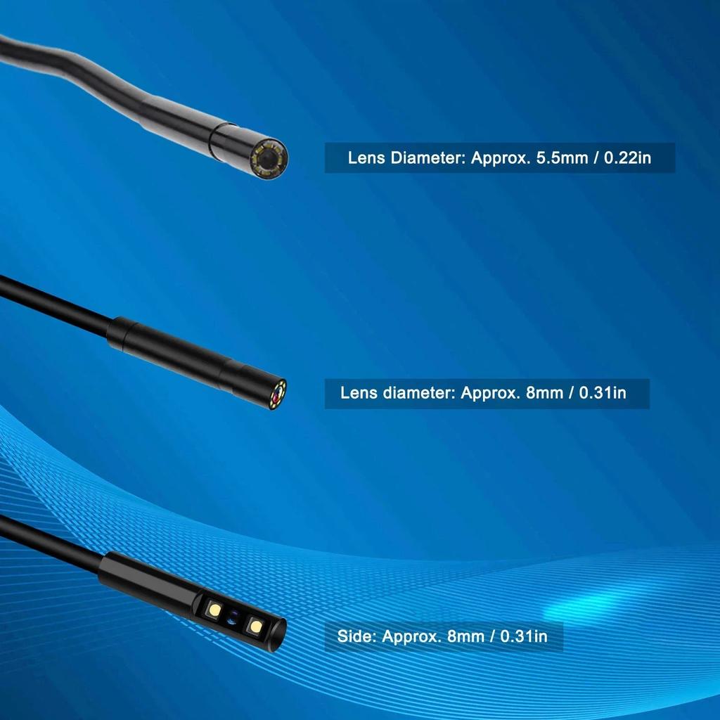 Industrial Endoscope Borescope Industrial Endoscope 2.4in HD Screen Handheld ABS Housing Borescope Inspection Camera for Factory