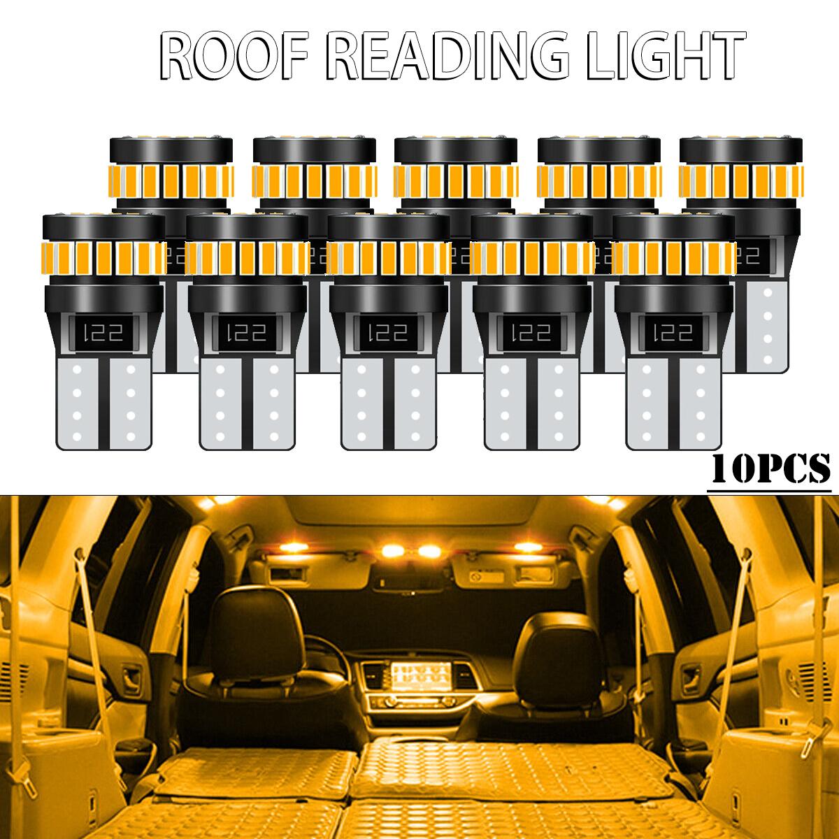 

Malinaisi 10X T10 168 194 W5W 2825 Янтарный светодиодный номерной знак, боковые габаритные лампы Canbus