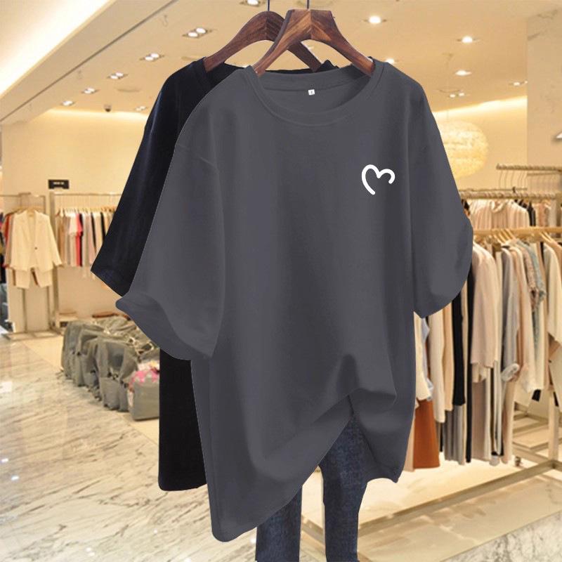 Women's 2026 Summer Fashion Printed Mid-Length Short-Sleeve Loose Round Neck T-shirt