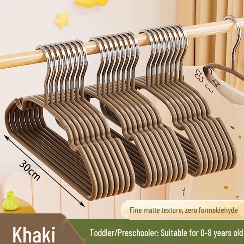 Non-Slip Frosted Resin Baby Clothes Hanger - Odorless, Anti-Static and Child-Safe