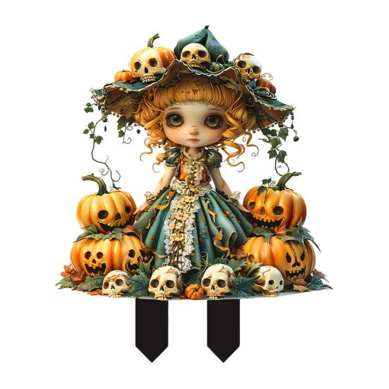 Fairy Tale Garden Stake 2D Flat Acrylic Decorative Stake Weatherproof Goddess Fairy Decoration with Stake for Home Patio Outdoor Decoration