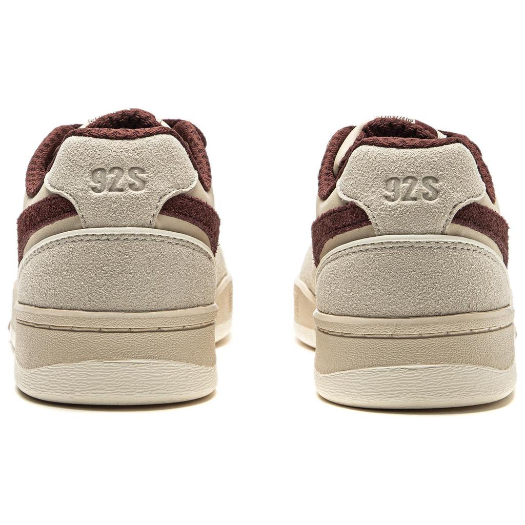 Li Ning Synthetic Leather Zhen Rong 92S Fashion Versatile Non-Slip Wear-Resistant Low-Top Skate Shoes Women Sneakers Light-Red AEPU038-2