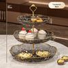 WUHE 3-Tier Transparent Black Fruit Plate
