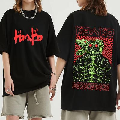 Anime Dorohedoro Kaiman T-shirt Gothic Manga Grafische Print T-shirts Heren Dames Mode Casual Katoen Oversized T-shirt Streetwear