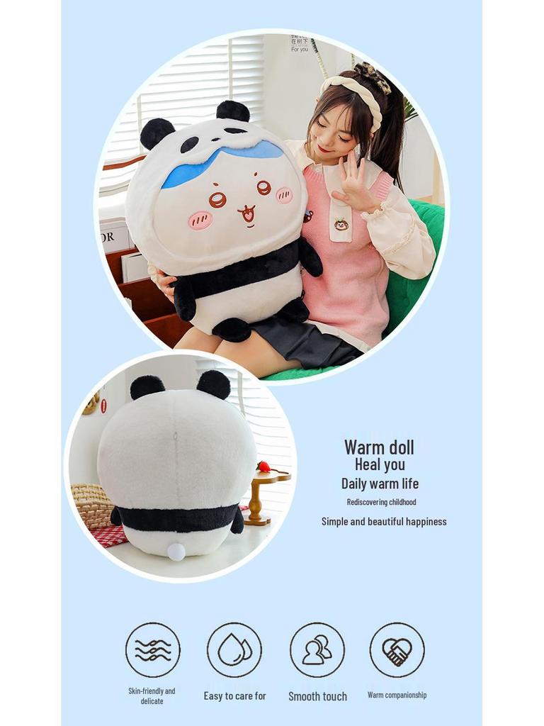 Chiikawa Plush Toy - Cute Panda Transformation Hachi Usagi Doll Gift