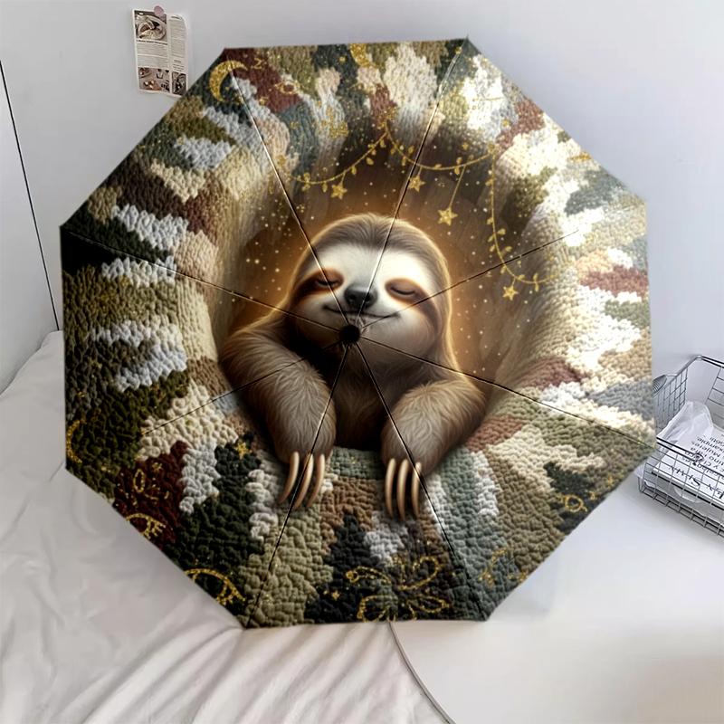 

1 шт. Автоматична складана парасолька - Мультяшний візерунок, Портативна та складана конструкція з 8 спицями, Різдвяні подарунки на День народження