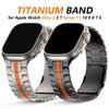 Titanium Band for Apple Watch Ultra 3 2 1 49mm Series 10 11 46mm Bracelet Man Metal Strap for Iwatch 9 8 7 6 5 4 SE3 44mm 45mm