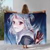 Gawr Gura Hololive English Cute Cartoon Flannel Blanket,Ultra Soft Warm Plush Throw for Home Bedroom Bed Sofa Cover Picnic gift