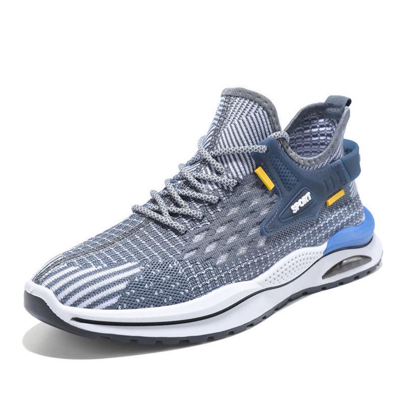 WTEMPO Men's Summer Air Cushion Sneakers Mesh Outdoor Breathable Sport Shoes Thick Bottom Non-Slip Basketball Shoes Casual Running Shoes