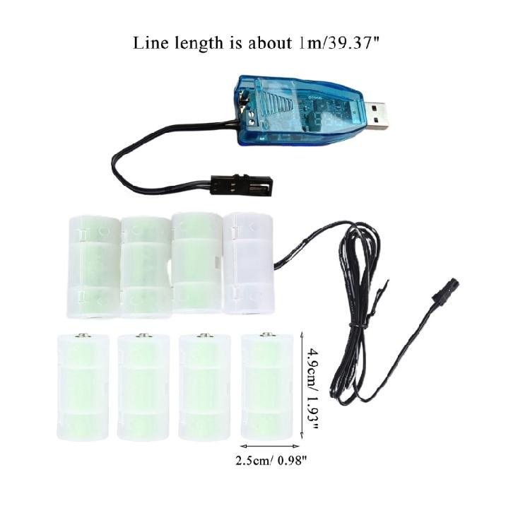 USB 5V to 1V-24V C LR14 Dummy Battery for Remote Controls Flashlight LED Lamp