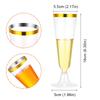 25pcs Plastic Champagne Flutes Champagne Glasses Transparent Wine Glasses 150ml Disposable Wedding Toasting Glasses Cocktail Cup