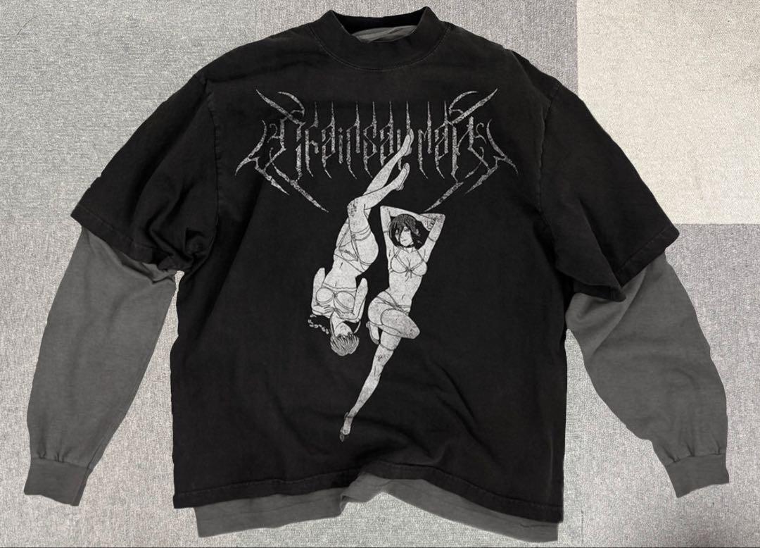 

[USED] Makima Reze Chainsaw Man Anime T-shirt XL size monochrome