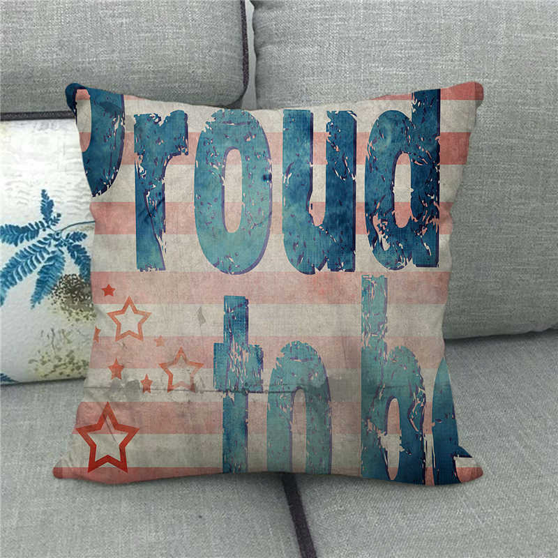 Flag Symbolizing The Bald Eagle In The United States Digital Printing Short Plush Pillow Covers For Sofa Office Cushion Cover