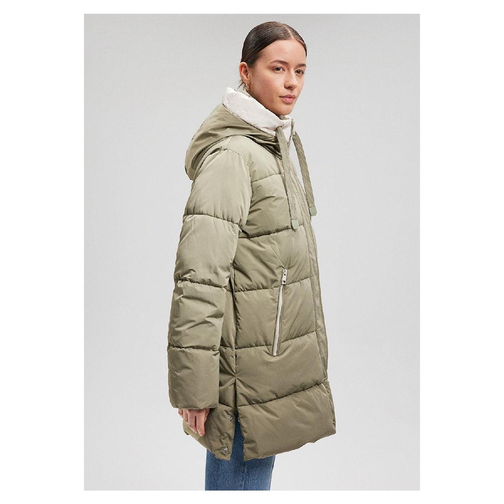 Hooded Beige Puffer Jacket 1110150-70144
