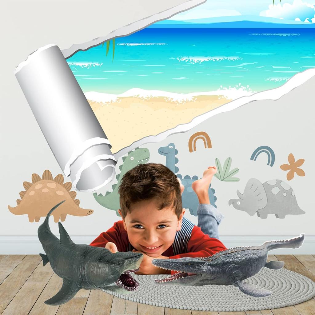 Mosasaurus Shark Toys with Openable Jaws The Megalodon 11" Ocean World Realistic Marine Animal Creature Action Figure