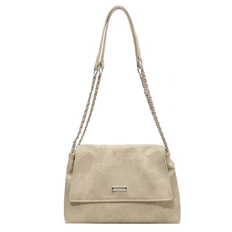 Large Cross-border Fashion Chain Shoulder Bag For Women бежевый