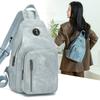 Women's Fashionable and Convenient Backpack with Earphone Hole Design, Dual Shoulder Bag, Handbag