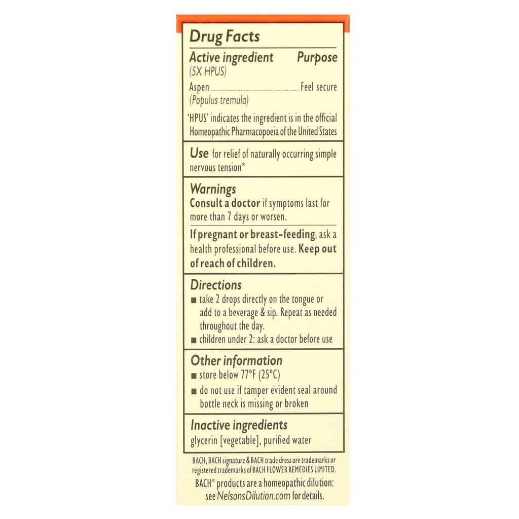 Original Flower Remedies, Aspen, 10Ml(0.35Fl Oz)