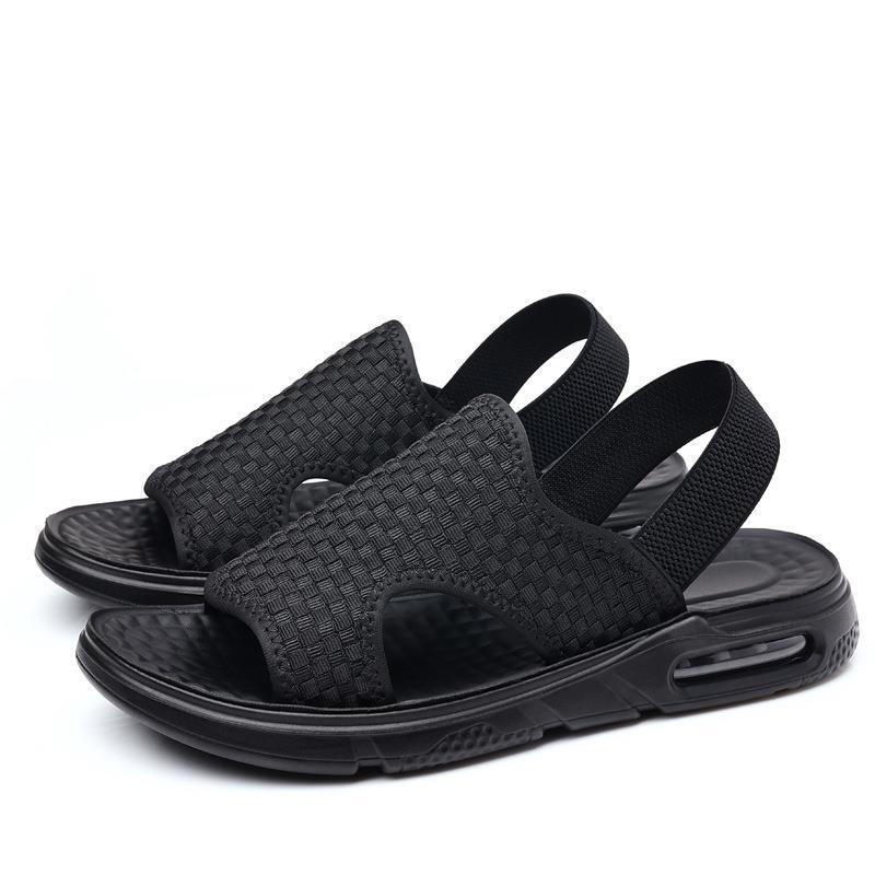 Summer men's round head fabric casual shoes elastic band breathable open-toed men's beach shoes Origin
