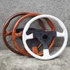 JDM Montecarlo Vintage Wood Style Steering Wheel 14inch Universal ABS White Sim Racing Steering Wheel Auto Accessories
