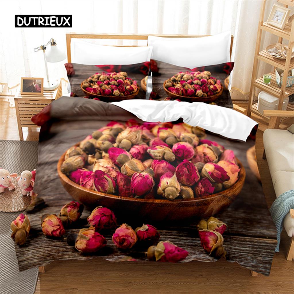 Beautiful Flowers Bedding Set Duvet Cover Set 3d Bedding Digital Printing Bed Linen Queen Size Bedding Sets Fashion Design