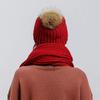 2PCS/Set Women Woolen Knitted Cap and Scarf Suit Lady Knitted Hat Muffler Set