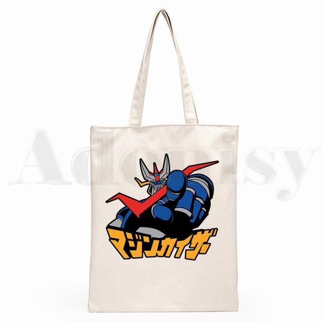 Mazinger Z Japan Anime Old Classic Manga Robot Grafic Cartoon Print Genți de cumpărături Fete Fashion Casual Pacakge Hand Bag