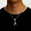 Bokstav Engelsk Hängsmycke Halsband Diamant Smycken Dam Hängsmycke Halskedja Avancerad Designkänsla