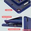 For iPad 10.2 (2021)/(2019)/(2020) Case Silicone + PC Kickstand Tablet Cover with Pencil Holder