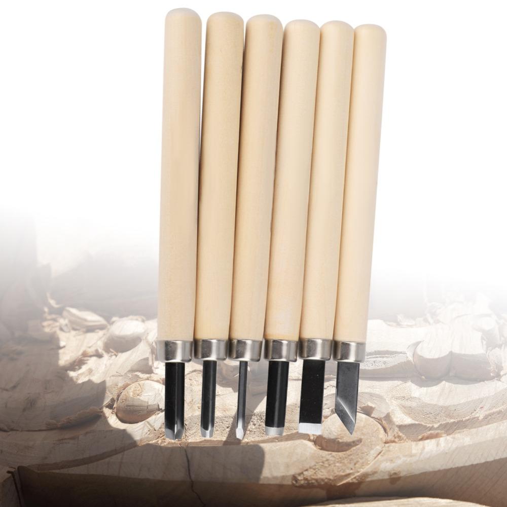 6pcs Steel Wood Carving Tool Storage Case Chisel Kit Wood Carving Knife  Sculpture