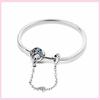 925 Sterling Silver Bracelet Star Moon Blue Eyes Zircon Heart Safety Chain Bracelets Snake Bone Chain Fit DIY Charms Jewelry