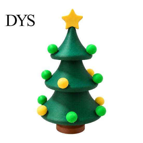 Fidget Spinner Tree 3D Printed Dancing Christmas Tree, Rotating Twisted Small Desk Toy, Mini Tabletop Decoration, Xmas Gift Accessories