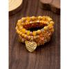 Multi-layer wooden bead beaded bracelet women's elastic rope bracelet
