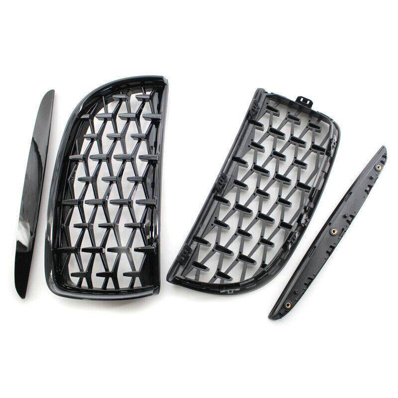 

For BMW 3 Series E90 E91 2005-2008 Car Diamond Styling ABS Front Kidney Grille Hood Racing Grill Auto Replacement Part чорний