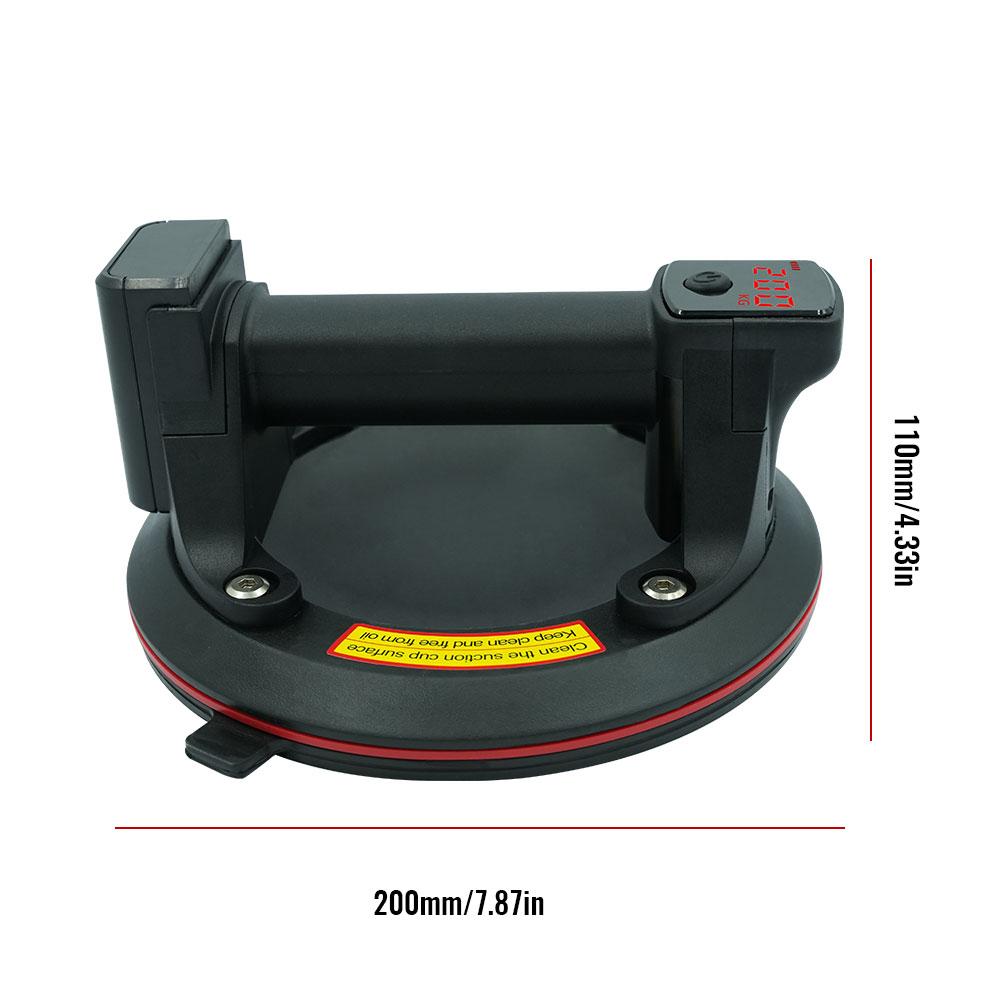 8 Inch 200kg Electric Vacuum Suction Cup Bearing Capacity Heavy Duty Vacuum Lifter for Granite Tile Glass Manual Lifting Powerfu