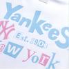 MLB New York Yankees Comfortable Versatile Simple Round Neck Short Sleeve T-Shirt Unisex Tops White 3ATSB5253-50WHS