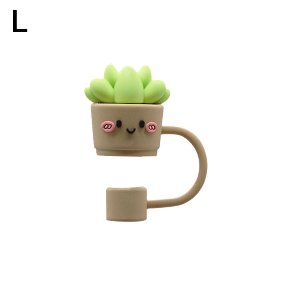 Cute Straw Covers Cap For Cup Compatible Silicone Reusable Straw Tips 10mm For Drinking Straw Topper Decoration