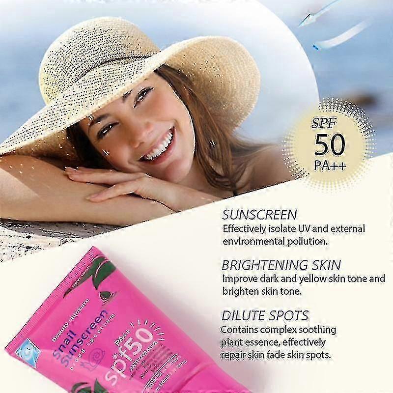 100ml Snail Sunscreen Moisturising Isolating Sunscreen Lightweight Moisturising Body Skin Smoothing Sunscreen