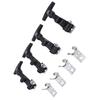 4Pcs Elastic Stainless Steel Rubber Hood Catch Flexible T Handle Hasp Rubber Flexible Draw Latches with Brackets for