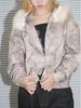 Trendy Fur Collar Women's Hooded Zip Sweatshirt for Autumn/Winter