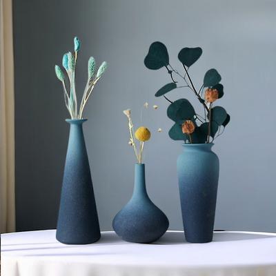 Modern Minimalist Ceramic Vase Frosted Matte Finish Home Decor for Living Room TV Cabinet Office Desk