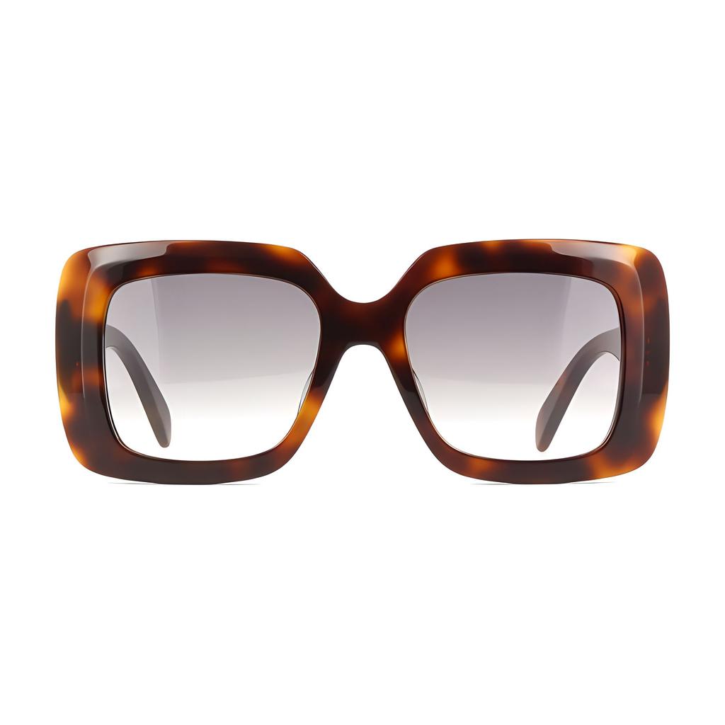 Celine Letter Decoration Acetate Irregular Shape Sunglasses Women Sunglasses Brown CL40263U53B