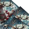 Santa Claus Riding Reindeer Shower Curtain Festive Christmas Decor Waterproof Fabric For Bathroom Home Improvement Elevate Space