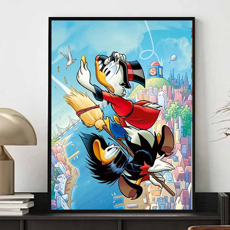 Disney 5D DIY Diamond Painting Decoration Scrooge Black Crow Magic Carpet Adventure Illustration Diamond Embroidery Rhinestone CrossStitch Set Handmad