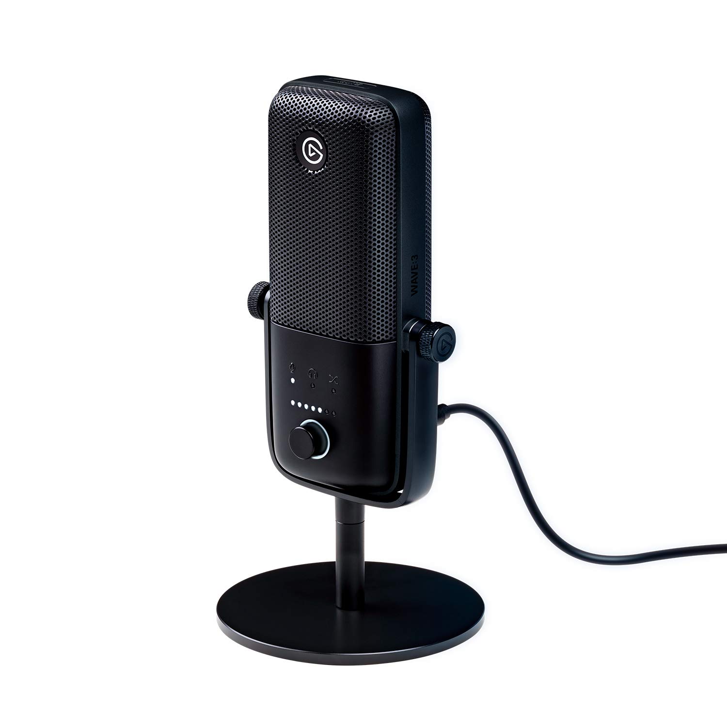 

Elgato Wave:3 - Premium USB Condenser Microphone, [Black]Black for Distribution, Podcasting, Gaming, and Home Office Applications, Free Mixer