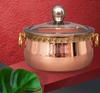 Pure copper thickened restaurant single hot pot one person shabu mutton small copper pot