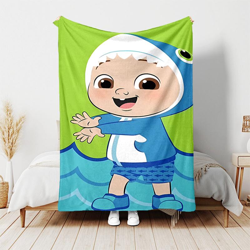 1pc Blanket - Jay Franco Cocomelon Print Design, Lightweight Blanket for Sofa, Bed- Soft &Warm, Gift for All Seasons