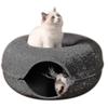 1 vnt. naminio gyvūnėlio tunelis spurgos formos katės gultas(tamsiai pilka)
